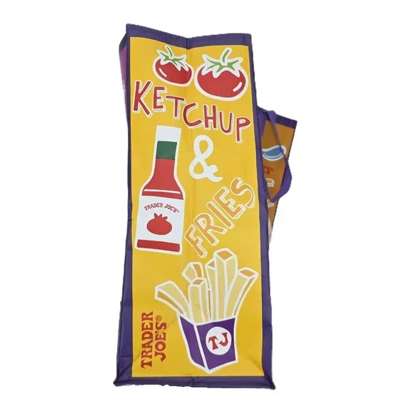 Trader Joe's Mac & Cheese Reusable Shopping Bag Tote 6 Gallon Lot of 2 - Picture 5 of 9